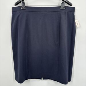 Dress Barn Pencil Skirt Plus Sz 24W Stretch Dark Blue Career Office Stretch NEW